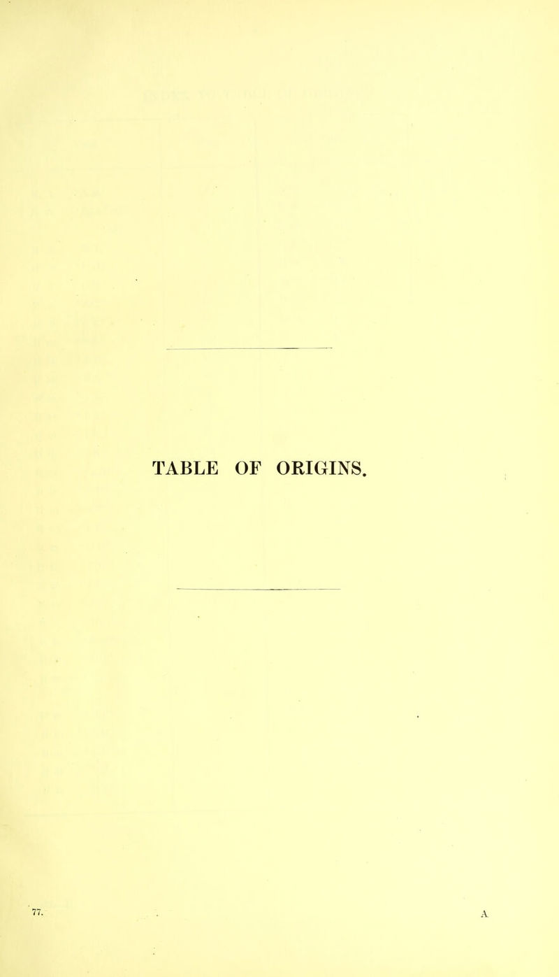 TABLE or ORIGINS.