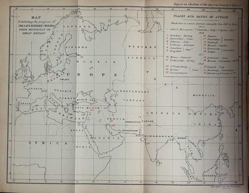 TZAC£S AND DATES OF JlTTACK. JTtfiMsfafi^ziUT'a^ious Mstricts, anmuxJ-^j^ from 18J7 to /S^J. 18/id, 18/4.6. DiivrMar-, ) Au/uwfi, . ^3 Mos.97t7^, Octnhv.9'. 7^ Astra<'<fif.futie 1^ Moscow . ,Sepfi'fnJ/cr 18 ^f'