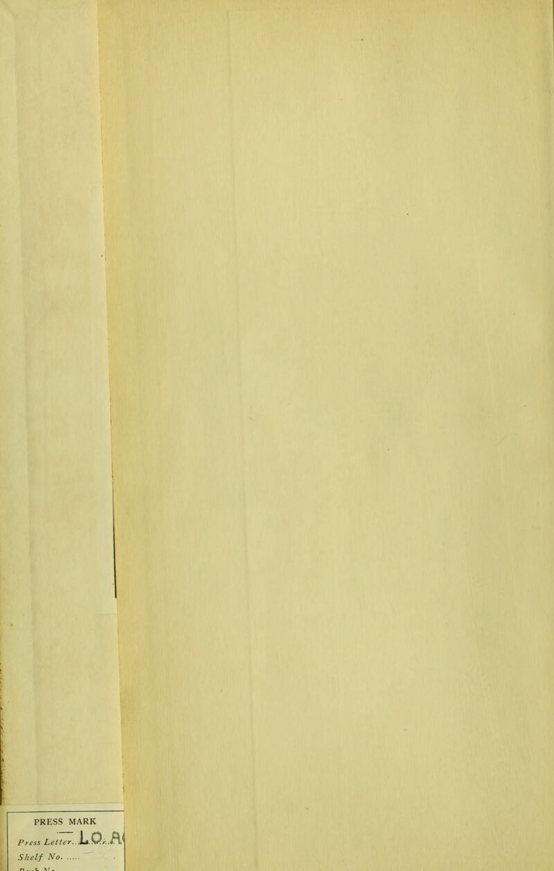PRESS MARK Press Letter.. Shelf No