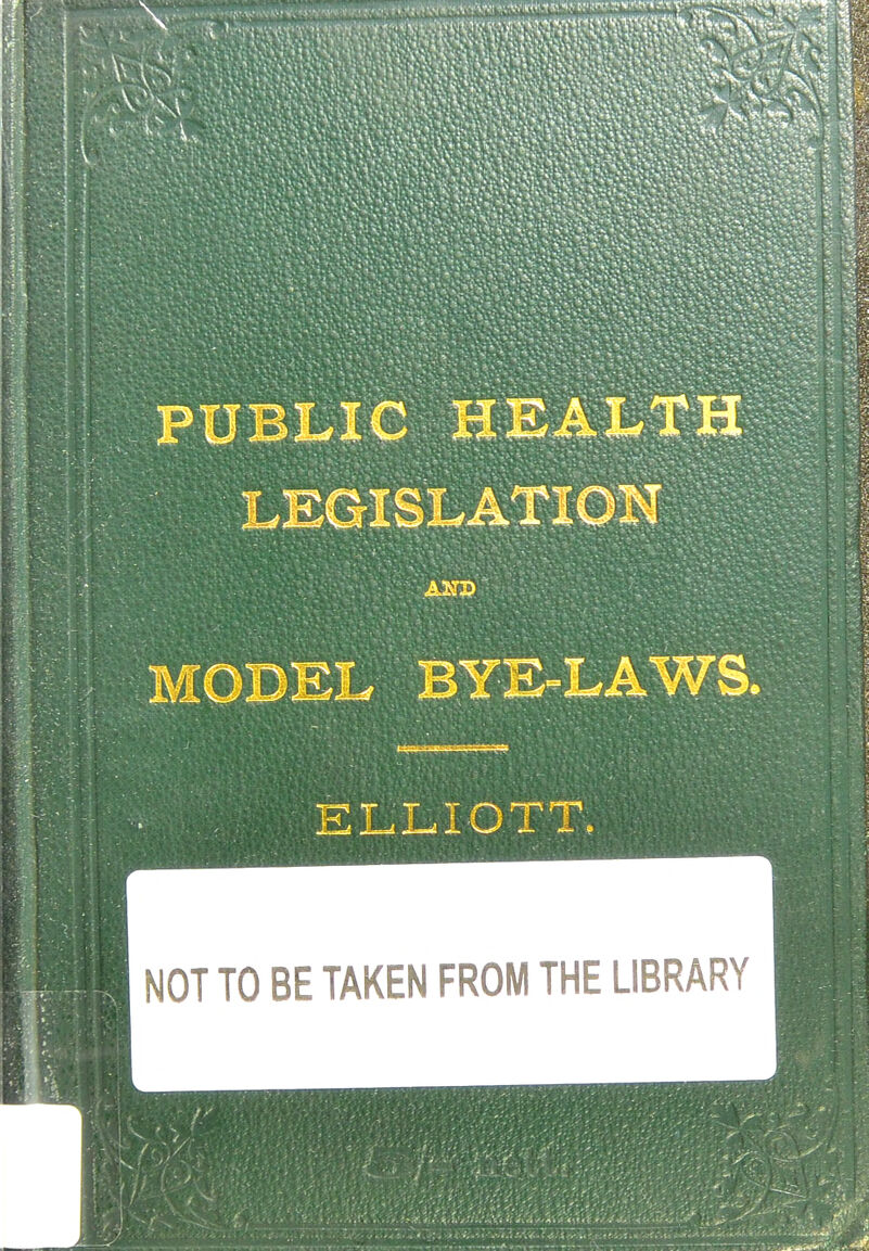 NOT TO BE TAKEN FROM THE LIBRARY