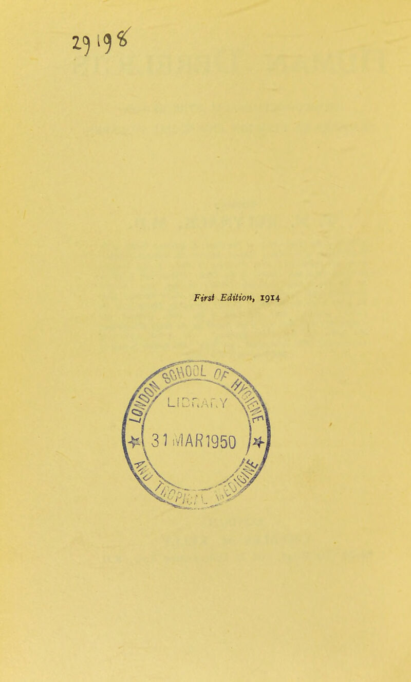 First Edition, 1914