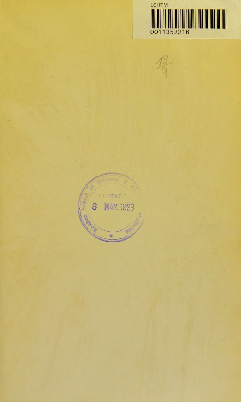 LSHTM 8 MAY. 1929