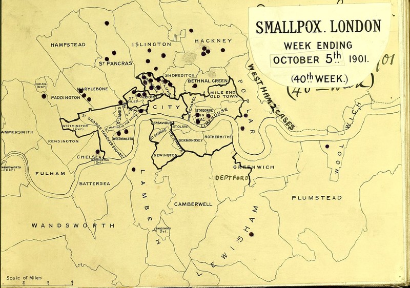 HAMPSTEAD * ST PANCRAS' ISLINGTON HACKNEY i» • SMALLPOX. LONDON WEEK ENDING [OCTOBER 51'.!’ 1901. xN^iRYLEBONE ♦ ] PADDINGTON1 SHOREDITCH /BETHNALGREEN/A <> L * Y J_ I _r1T_ii_ if I LE END) v*r Old towi (40^ WEEK.) . ) T ^ U * ammersmith VESTMINSTER „ „ . (Def) I'f'.fe'' T*. „ , O, (WESTMINSTER/ .KENSINCTON / I IbermondseyV ROTHERHITHE) 33 nP FULHAM 'BATTERSEA JNWICH o sptf»rd\ CAMBERWELL PLUMSTEAD W A N D S W T H h \ v Scale of Miles. 4