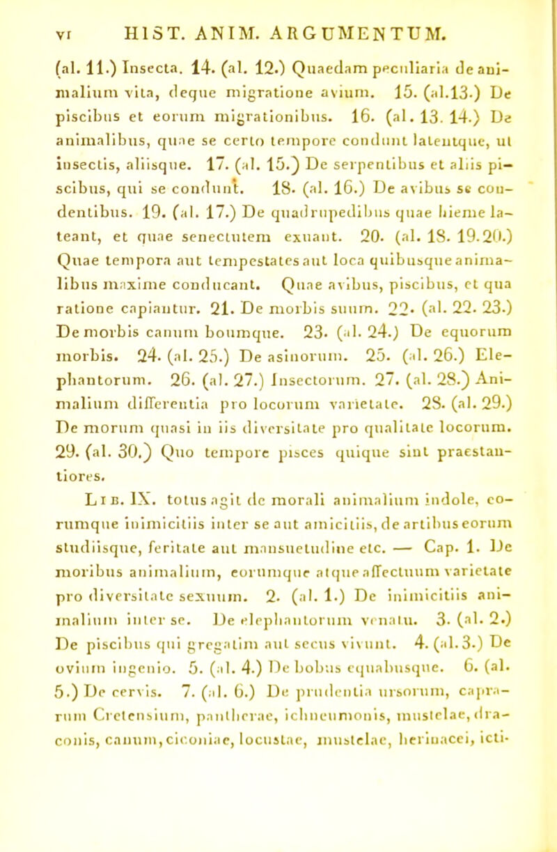 (αϊ. 11·) ΙηβΡΟΙΒ. 14. (αϊ. 12.) (^ιΐΒβύηπι ρεοπΠαπ;» ιΐεοιιΐ- ηιαίίιιηι νίΐα, (Ιεφίε πιίςι-αΐ'ιοηβ ανϊιιπι. 15. (;ι1.13·) ϋε ρΪ50ίΐ3ΐΐ5 εΐ εοπιπι ηιΐ^ΓβΐίοηίΙπίδ. 16. (ηΐ. 13. 14.) Όβ 3ηϊιιιη1ίΙοιΐ5, φΐ.ιε 5β οβΠο Ιεηιροιε εοηιΐιιηΐ ΙαΙειιΐφΐι-, ιιΐ ΐο5οοΙΪ5, αΐπβφίβ. 17. (αϊ, 15.) ϋε 5ειρεηΐ'ι1ηΐί ει 31ΪΪ5 ρϊ— 5011)115, φΓι 5β οοικίιιηΐ:. 18. (αϊ. 16.) ϋε ανίοιι* 5β οου- (1εηΐί1)ΐΐ5. 19. (αϊ. 17.) ϋε φΐα<)ΐ'ΐιρεί1ίΙ)ΐΐ5 φΐ3ε Ιιϊεηιε 1β- ΙεηηΙ, ει ηιιηε δεηεοπιίεηι εχιιβιιΐ. 20. (αϊ. 18. 19.20.) (^1136 ΙεηιροΓ.ι 3ΐι[ 1εηιρε5ΐ3ΐε5 3ΐιΙ Ιοο3 φΐϊΙ)ϋ5φΐε3ηΐπΐ3- 1ί1>ιΐ5 ιηηχΐηιε οοικίιιοαηΐ. ζ)ιιηε 3νί1>ιΐ5, ρ'ι:>είΙη>5, ει φΐα Γβΐίοηε οαρϊαιιΐιπ-. 21. ϋε ηιοΛΊβ δΐιιιιη. 22· (·>'· 22. 23.) ϋε ηιοιίιϊκ ε3ΐιιιπι 1)οιιηΐφΐε. 23· (αϊ. 24.) ϋε εφίοηιπι ιηοΛίϊ. 24. (αϊ. 25.) ϋε Βϊίιιοπιπι. 25. (αϊ. 26.) Εΐε- ρΗαηΙοηιπι. 26. (ηΐ. 27.) ίηϊεοΙοιιίΓη. 27. (αϊ. 28.) Αηί- χηαΐϊιιπι (.ΠίΓεί'ειιΐϊα ριο Ιοεοπιηι νηπείβίε. 28.(31.29.) Όε πιο πιπί φΐαβί ίιι ίΐ5 (1ϊνεΓ5ΐΐ31ε ρτο φΐαΐίΐαίε Ιοοοπιπι. 29. (αϊ. 30.) (^)ιιο Ιειηροιε ρΐ5065 φΐϊφΐε 5ΐηΙ ρΓαεϊΙαη- ΙϊοΓεβ. Γ,ιβ. IX. Ιοίιΐδ Λ,ςΊι (Ιε ηιοΓ.ιϋ 3ΐπιηηΠηηι ϊικίοΐε. εο- πιηΐφΐε ίοίπιίοίΐΐϊί ίηΐεΓ ίεηιιΐ αιηΐεΐιϋβ,άβαΓίίΙιιιββοηυη Βίικίϋίφΐε, ΓβτΊΐηΐβ 3ΐα ιηηηδίιεΙικΓιηε εΐε. — Οβρ. 1. ϋε ιηοι-ίΐιιΐΐ αιιϊιπαΐίιιιη, εοπιηΐφΐε ,ιΐφΐε .-ιίΓεεΙιιιιηι νβηείαΐβ ριο (ΙινβΓίϊίαΙο δεχιπιιη. 2. (αϊ. 1.) Όε ίηϊΐηίοίΐΗΐ αηΐ- ιπ.ίΓπιιιι ίηίετβε. ϋε εΙερ1ΐ3ηΙοπιηι νεηβΙ.π. 3· («1. 2.) ϋε ρί5εΊ1ιιΐ5 φ Γι ςτ-εμ.ιΓιπι αηΐ βεοιίϊ νίνιιηΐ. 4. (»1.3·) ϋ* ονίπιη ΐπρεηΊο. 5. («Ι. 4·) ϋε 1)οΙ>·.ΐ5 εφΐ«1)η5φΐβ. 6. (αϊ. 5.) ϋβ οβΓνΪ5. 7. (αϊ. 6.) 11ε ρηκίβηΐΐα ιΐΓβοηιιη, οαρη- πιπι ΟεΙειίΜΐιηι, ρηηΐΐιεταε, ϊεΐιηειιηιοη'ΐί, ΠΜ15ΐο1αε, ογβ- οοηίβ, οαιιητη,οϊοοηίββ, Ιοοηβίαβ, ηιαϋΐεΐαο, ΙιοΓίααοεϊ, ιοίϊ·