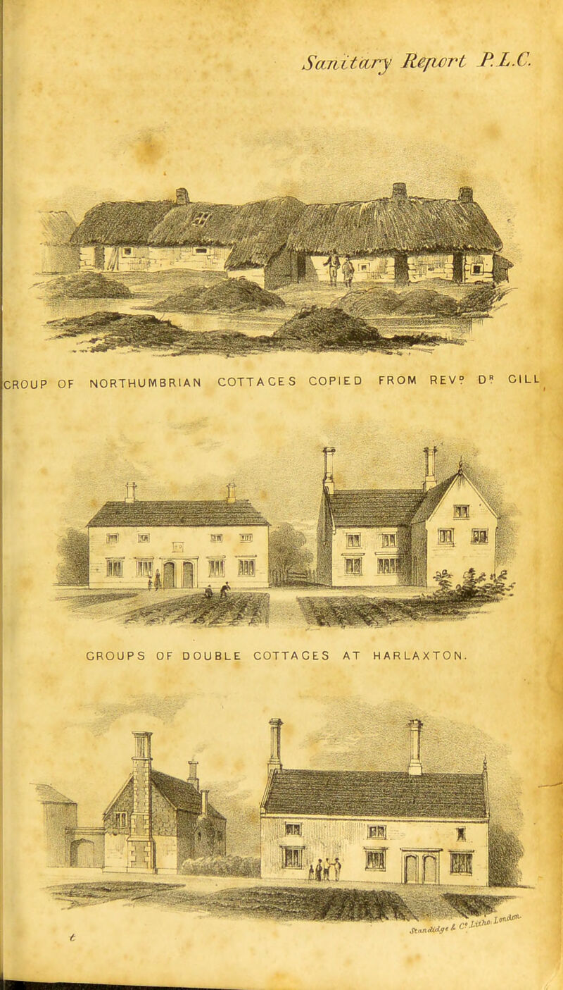 CROUP OF NORTHUMBRIAN COTTAGES COPIED FROM REV? D GILL