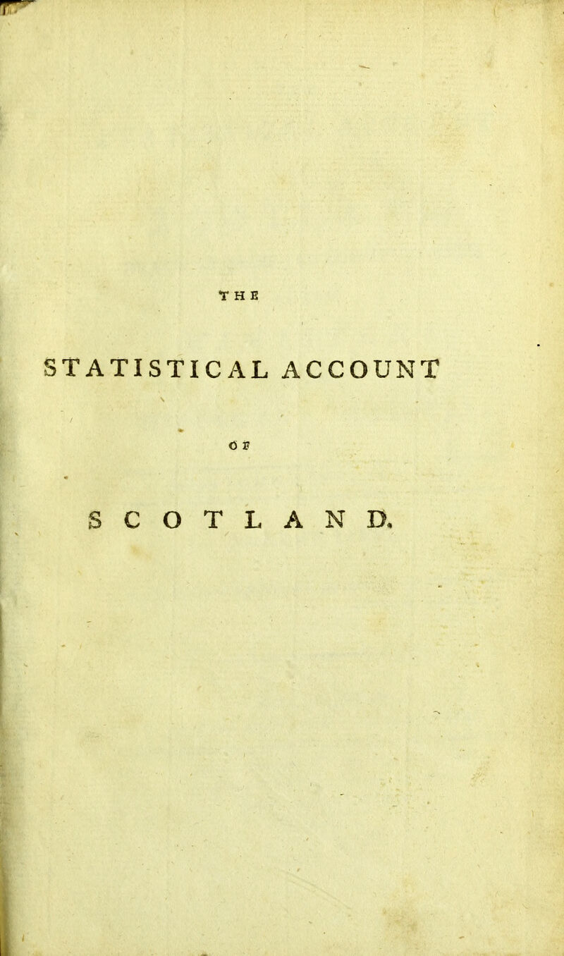 STATISTICAL ACCOUNT SCOTLAND,