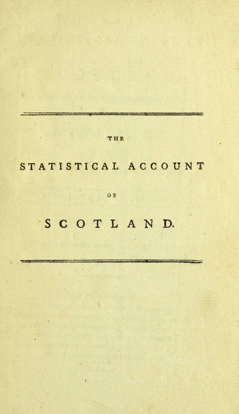 THE STATISTICAL ACCOUNT OP SCOTLAND*