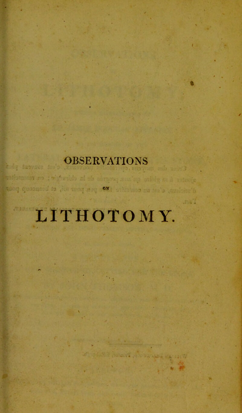 OH ' , € . LITHOTOMY