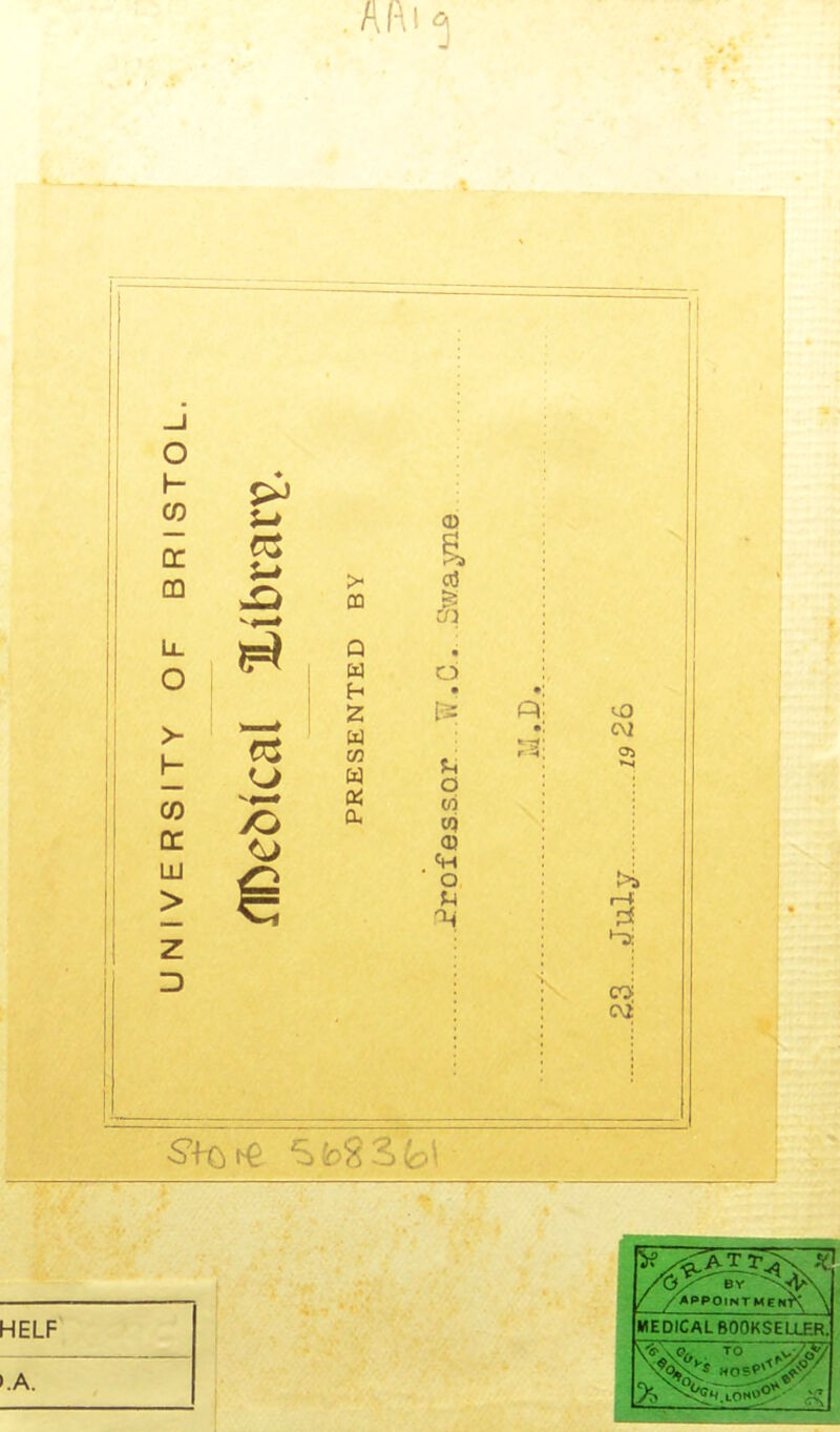 HELP '^d/- BY ^\-4^ /<PPOlNTMEWT^ MEDICAL BOOKSEUER.