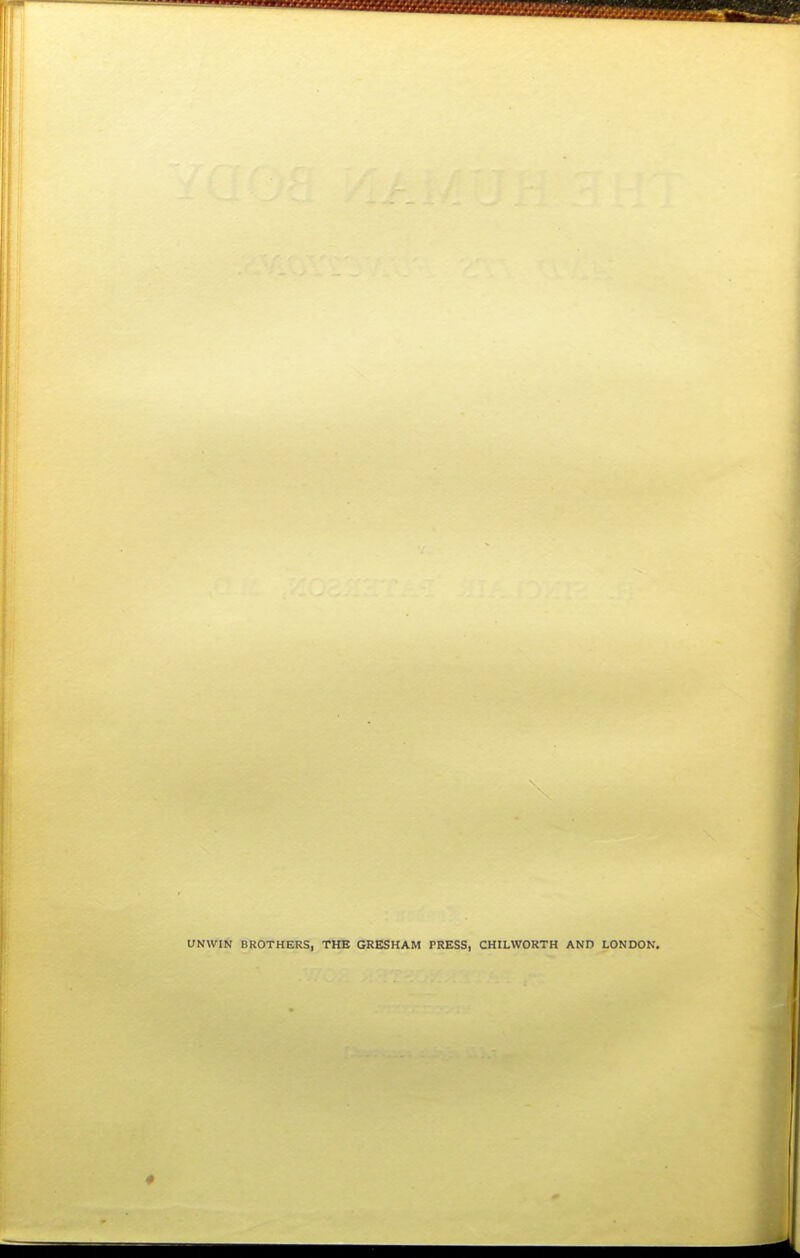 UNWIN BROTHERS, THE GRESHAM PRESS, CHILWORTH AND LONDON.