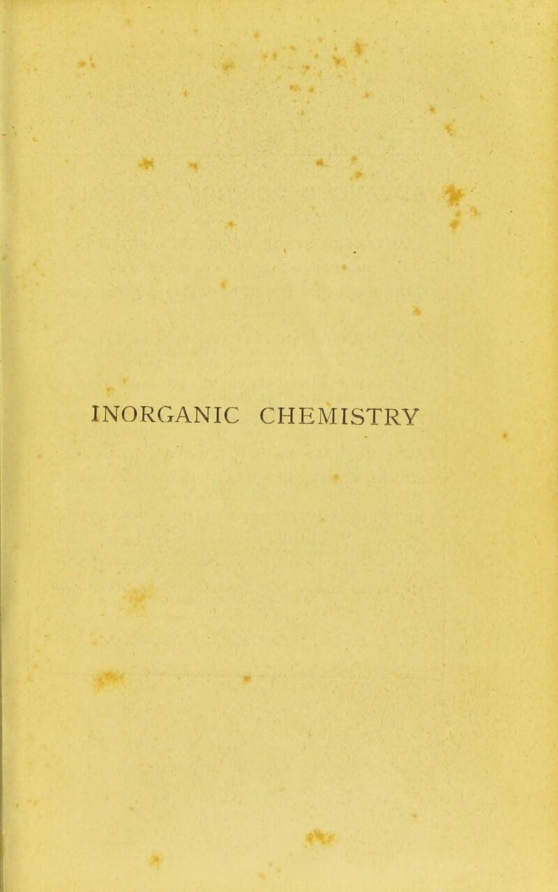 INORGANIC CHEMISTRY