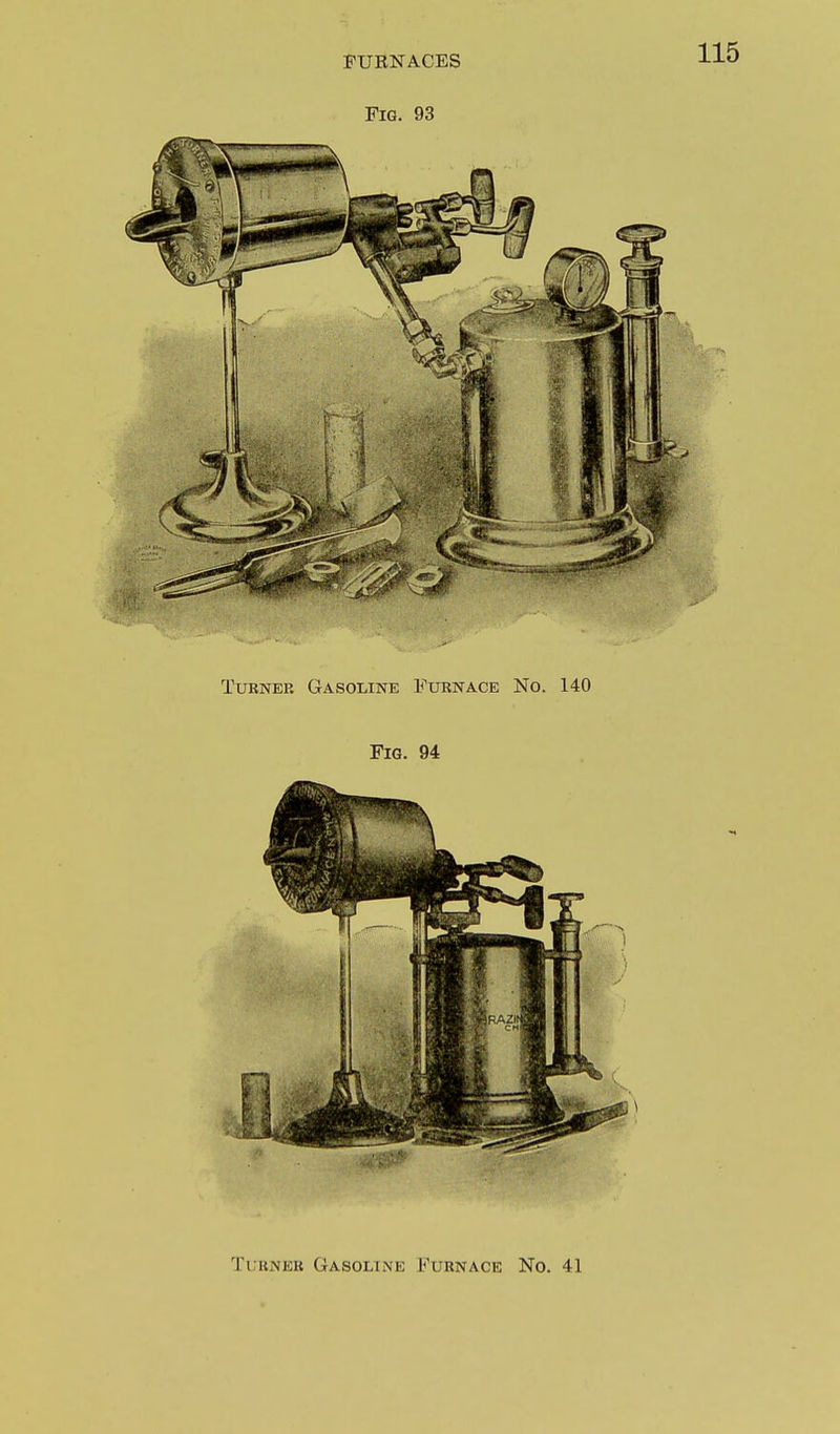 Fig. 93 TuKNEE Gasoline Furnace No. 140 Fig. 94 TiatNER Gasoline Furnace No. 41