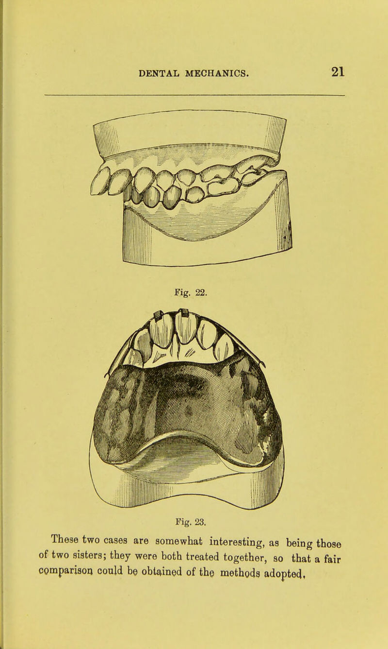 Fig. 23. These two cases are somewhat interesting, as being those of two sisters; they were both treated together, so that a fair comparison could be obtained of thq methods adopted,