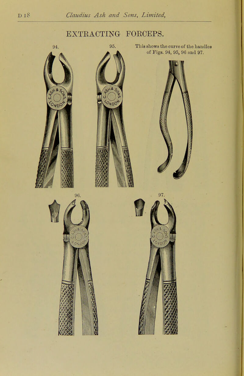 EXTRACTING FORCEPS. 96. 97.