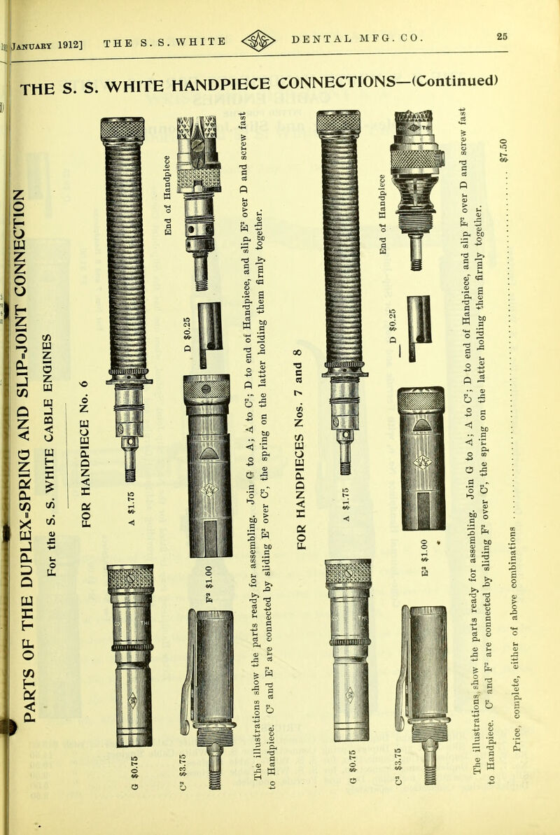 JANUAET 1912] THE S.S.WHITE THE S. S. WHITE HANDPIECE CONNECTIONS—(Continued) Z o z z o o H Z O •-^ n a J o z < u z o z u u CO < II X u Cu Q Ui E H U, O t/) H or < a, u o o Z u u cu Q Z < E O c O Z t/3 o u 11| a! ND in < rH E < o a Oi to 3 O § a a, a W o O 53 ^ § < to s a - Q) o . -d m C § b o > c .a cs 2 o