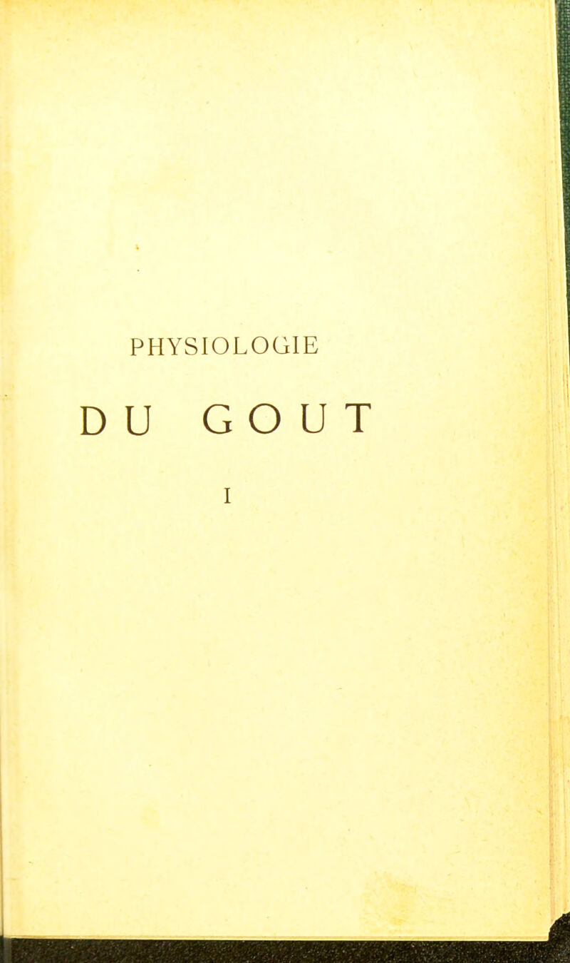 PHYSIOLOGIE U GOUT I