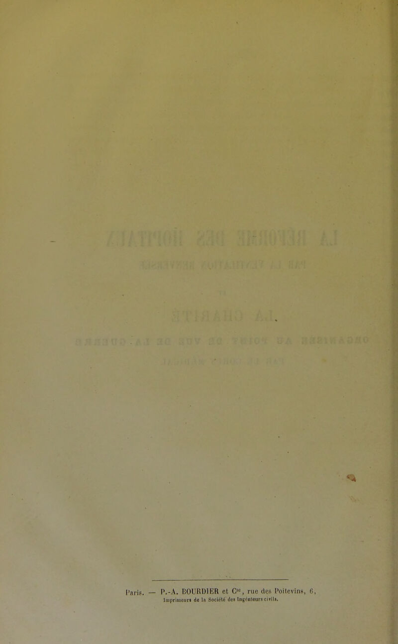 «34 Caris. — P.-A. BOURDIER el C», rue des Poitevins, 6, Inipriineuri de la Société des Ingénieurs cifiU.