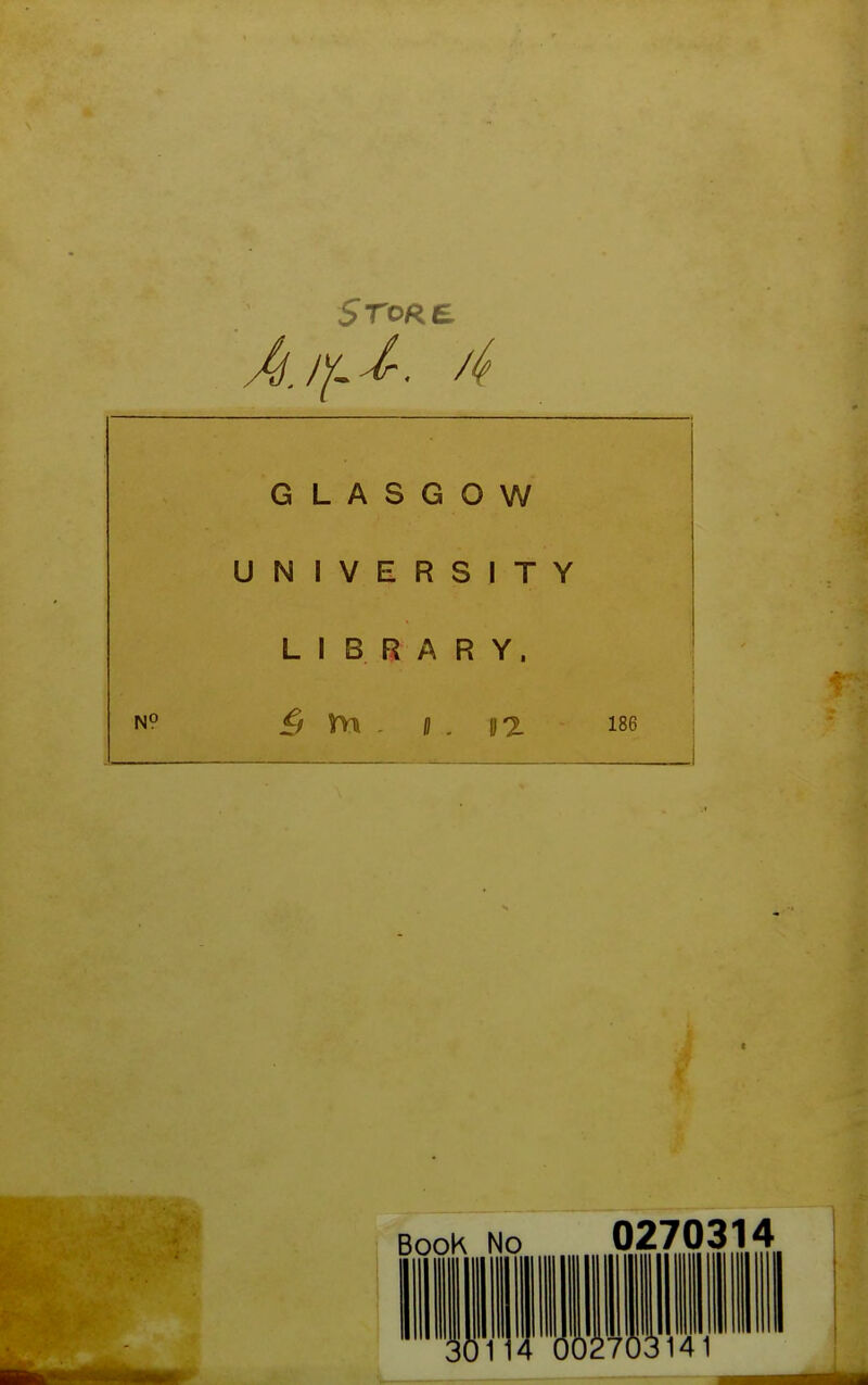 G L A S G O W UNIVERSITY LIBRARY.
