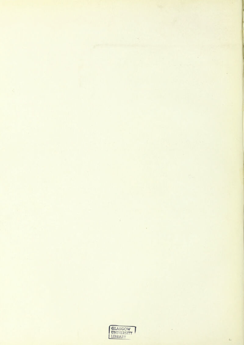 (GLASGOW I I UNrvERsnr ' I MBRARY