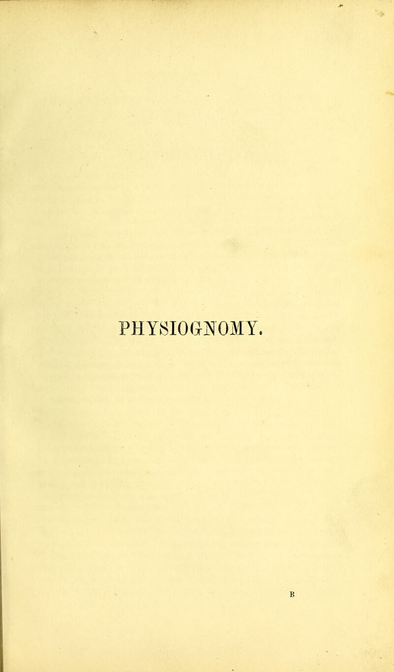 PHYSIOGNOMY. B