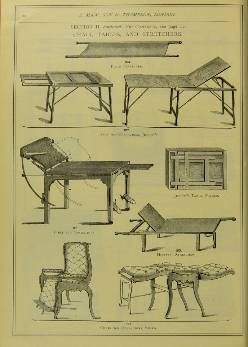 SECTION II. cpntinued—Yor Contents, see page 12. CHAIR, TABLES, AND STRETCHERS.