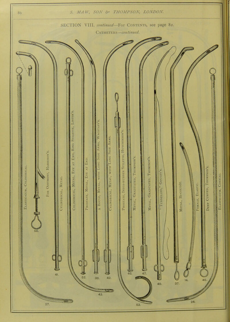 SECTION VIII. continued—For Contents, see page 82. Catheters—continued. i