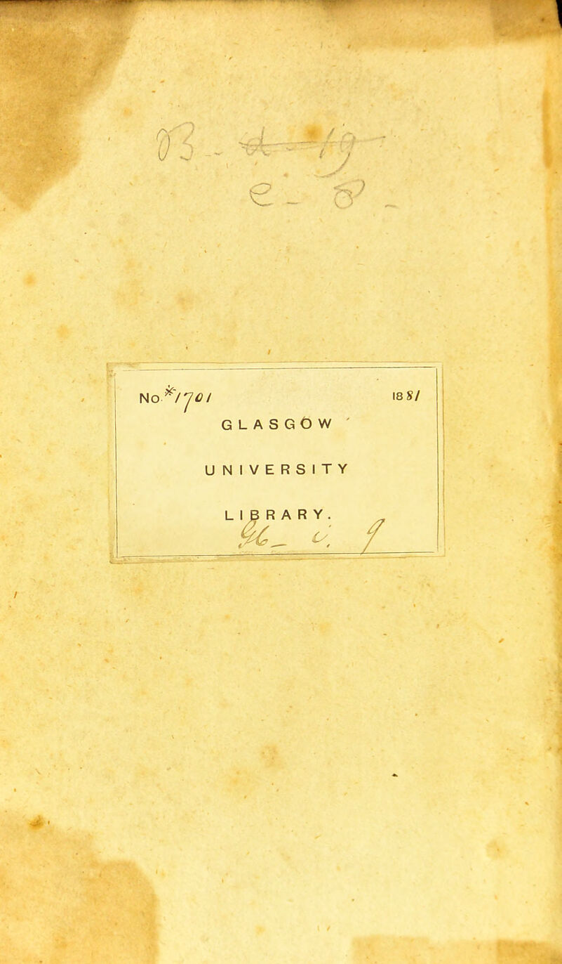 No *77tf / 18 SI GLASGOW UNIVERSITY