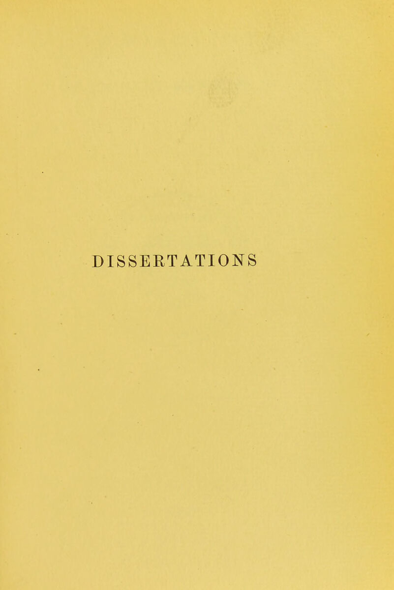 DISSERTATIONS