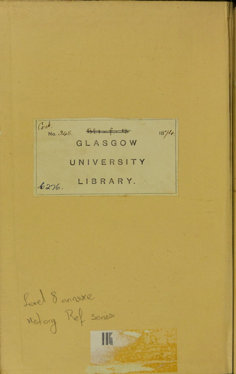 no. r ift G L A S G O W UNIVERSITY L I B R A R Y