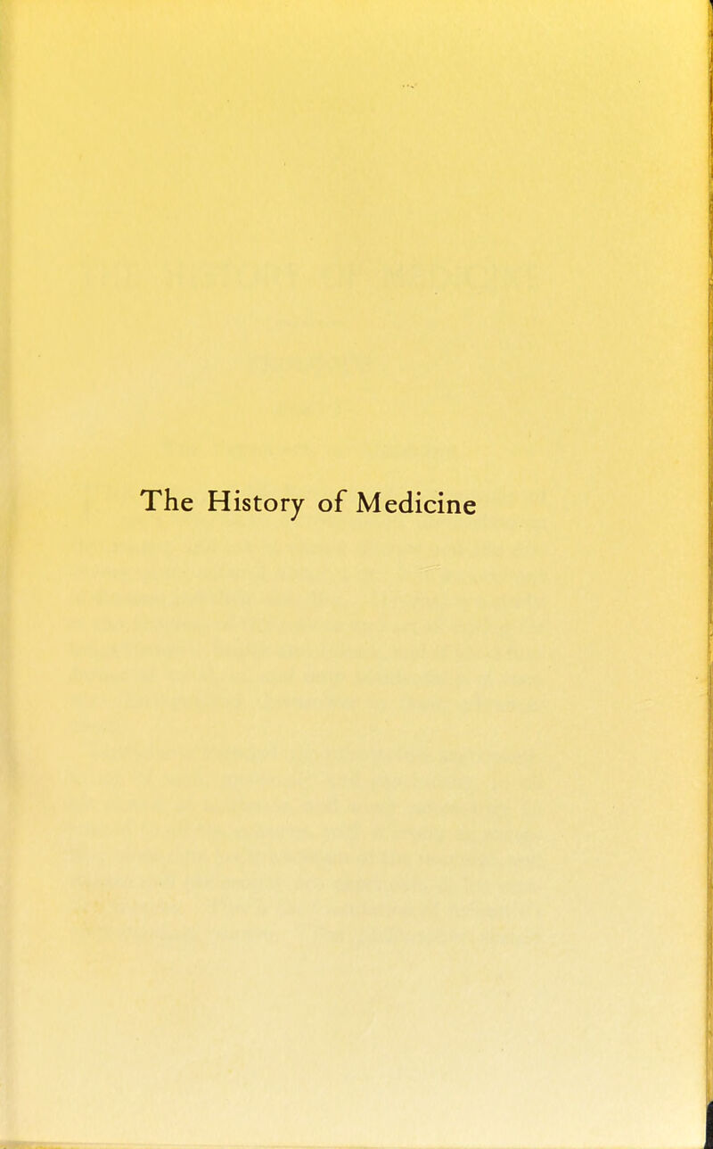 History of Medicine