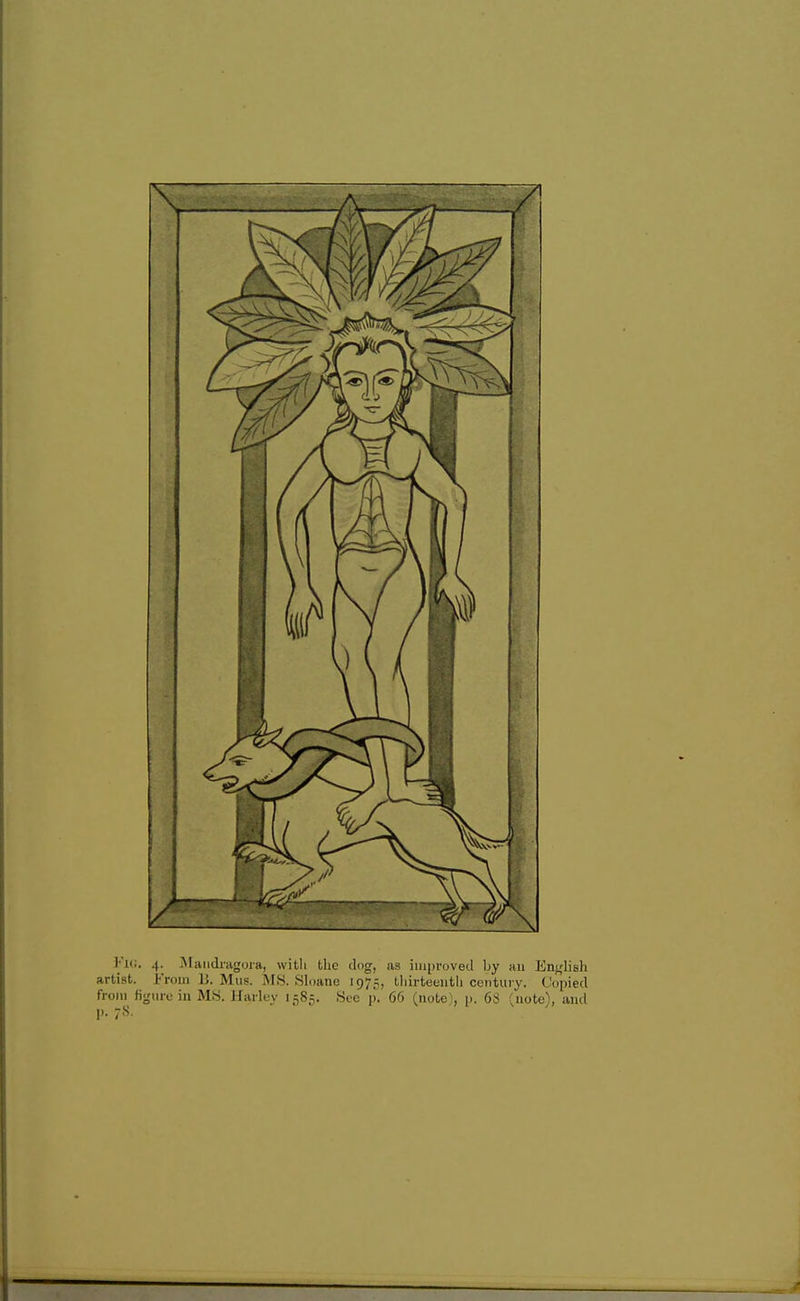 artist. From B. Mus. MS. Sloane 1975, thirteenth century. Copied from figure in M.S. Hurley 1585. See p. 66 (note !, p. 68 (note\ and p. 78.