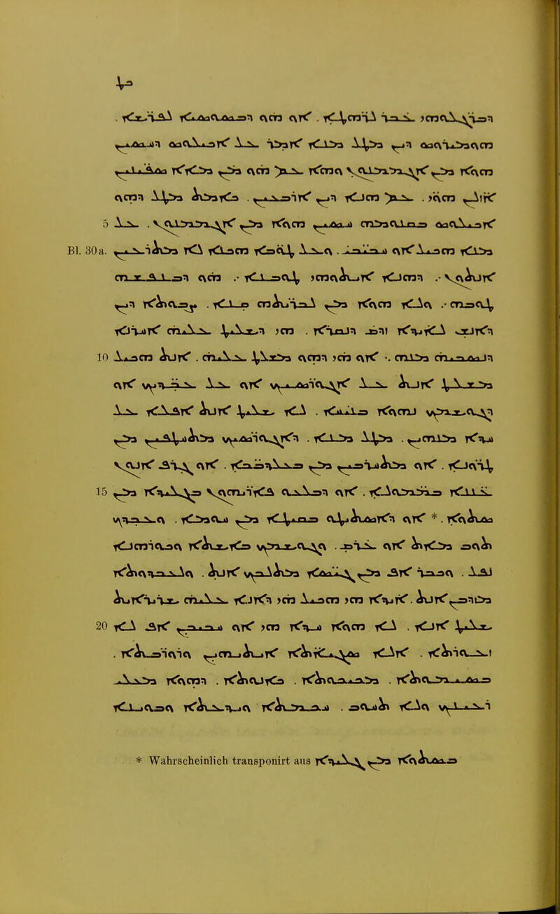 ^»./vi rtn aaci\^r^ ^>»t^ A.^^ rr* öca<\i,A2>3<\cn ^■t ■ A<vi r^yC>i cvcn T<cn<\ VCU2ya.'>i,,^T<',~>3 T<c\cn 5 . V«U^Tiiya,.^T<' T<<\cn ^«/vi » ctOsOIäs) oaCvAj^K' 30a. ^1 N iAoa rO tOLacn Kscv!^ A.^c\. » cxK'A^cn KA^a rr> -y A \ -«n c\03 .• 1< \ J<\J^ JCn<\Av_»T<' tOcnn .• VCN^K* iOtjiK' cfiA.'s- ^«\.r..n jcn . K'täj:» jäni rCn^r^ otJrf'n 10 A.x^cn Aur^ . cni\N. <\cnn >cn <\t<' •• ctii>3 rh. /w, m 15 ,_>3 T<n*V^a V<\CTi-.i'<^ t\.N\T>:i cxtC . i^lAccn^Ls KllliL vyn-? N,<\ . iClyacui \,in,-) c\^Ax^T<'n cxK* * . Kcx^vod lOcnncuacx rC'Auz^iCs v^n-^cu^ . j»tj^ <\T^ ^iC>3 20 ^cA ^^-^-■> c\rC ycn T<n-j> Khcn . tOT<' Vi\t. . TcAx-sicxncx ^cn_iAv-jT<' T<''^T<l*s^Aa K-^T^* . i^^icx-ik-t A T<<\cnn . K'^cuiCa . t<'^cva-ä^ . rC^cx.-^ « /wui ld->CVaC\ T<'Au2ii.:V-'<(\ tC^V-^I-Aj» . a<tjit^ iCA<\ \ ■ * Wahrscheinlich transponirt aus
