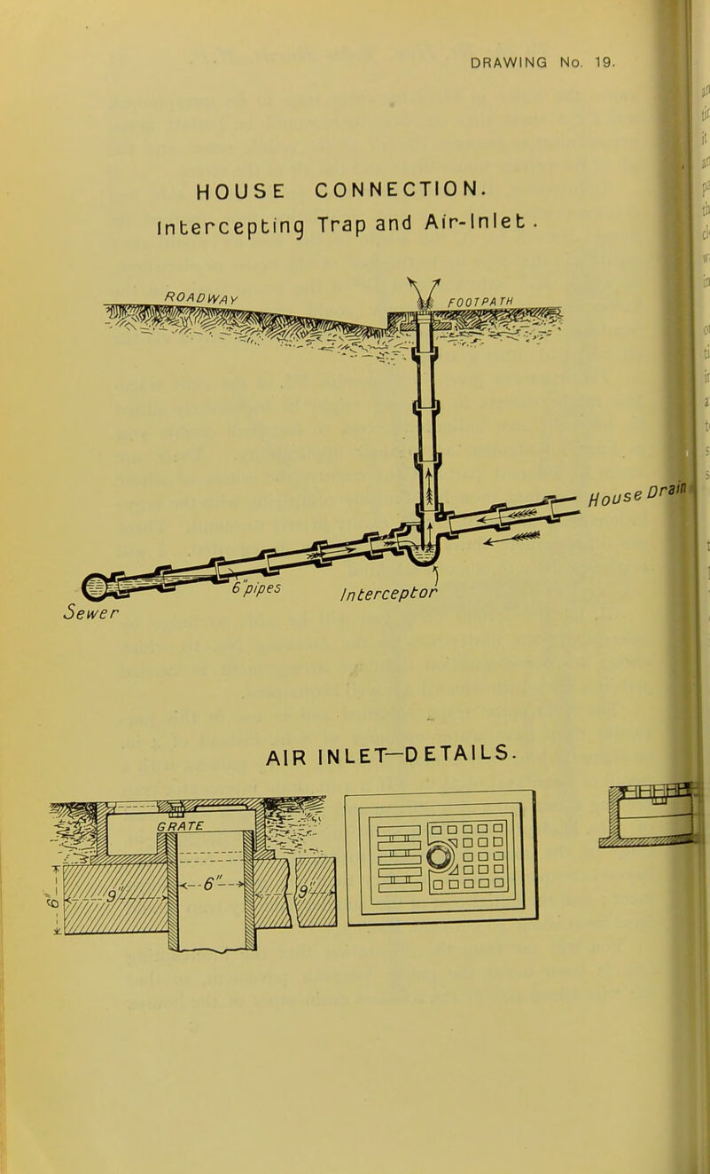 DRAWING No. 19. Sender AIR INLET—DETAILS.