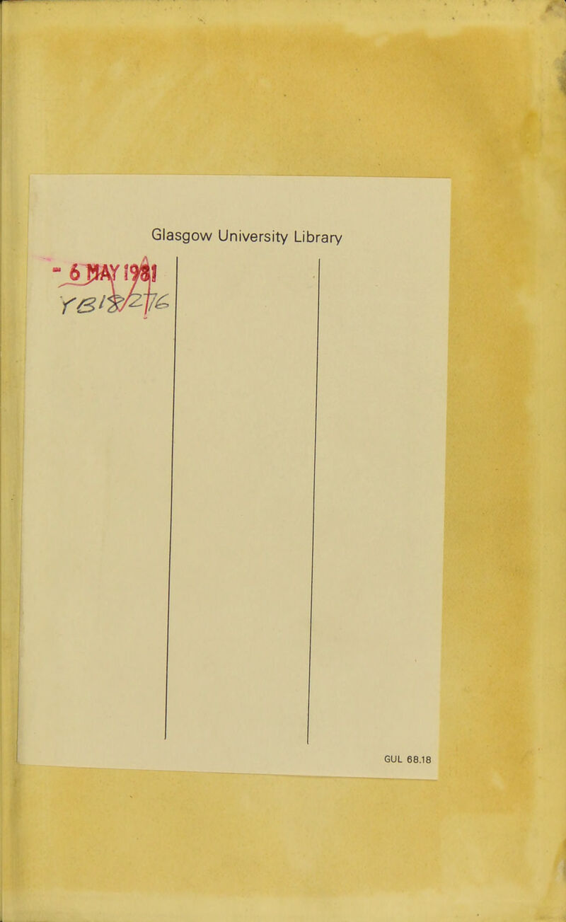 Glasgow University Library GUL 68.18