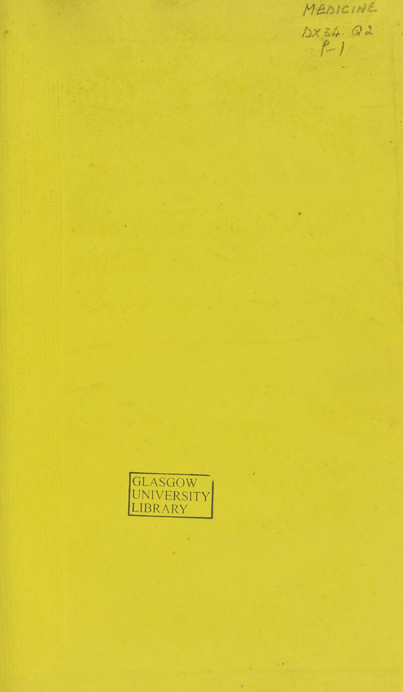 GLASGOW UNIVERSITY LIBRARY