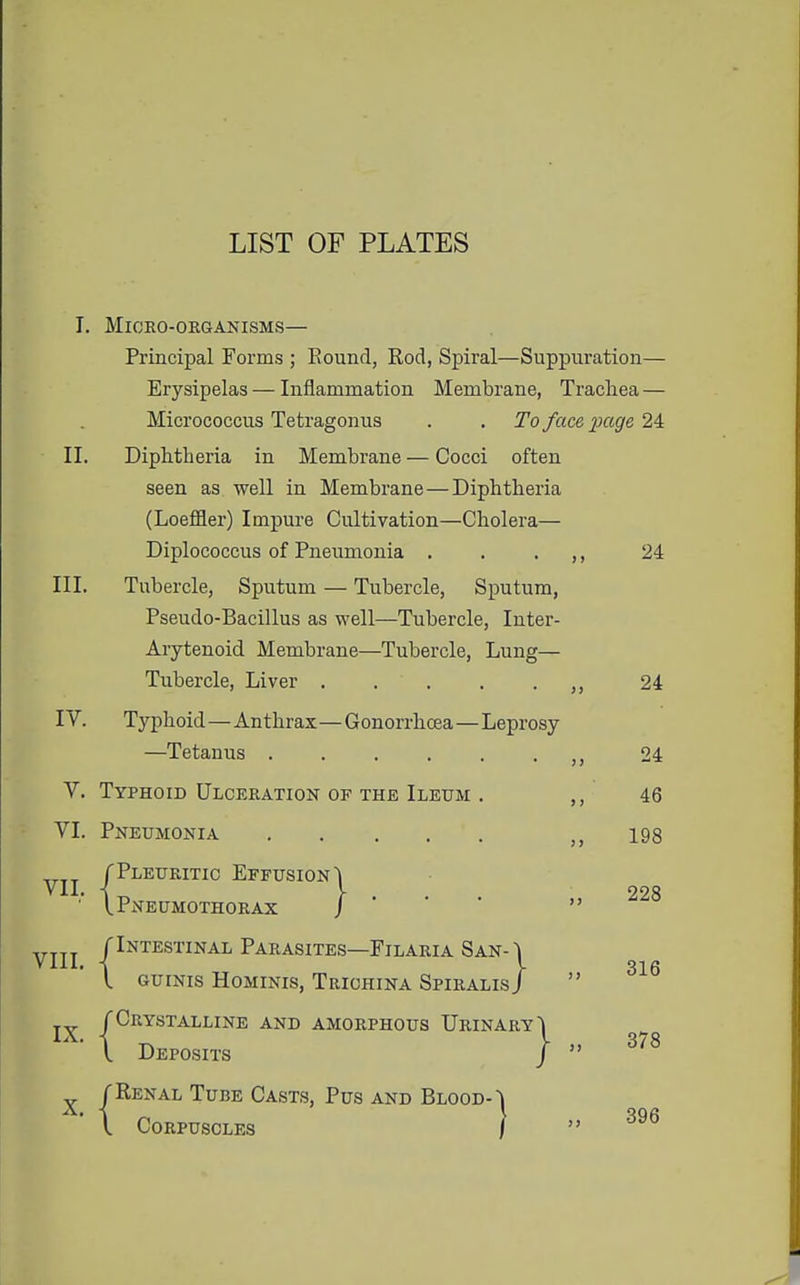 LIST OF PLATES II. III. MlOEO-OKGANISMS— Principal Forms ; Pound, Rod, Spiral—Suppuration— Erysipelas — Inflammation Membrane, Trachea — Micrococcus Tetragonus . . To face, img& 24 Diphtheria in Membrane — Cocci often seen as well in Membrane—Diphtheria (Loeffler) Impure Cultivation—Cholera— Diplococcus of Pneumonia . . • ,, !24 Tubercle, Sputum — Tubercle, Sputum, Pseudo-Bacillus as well—Tubercle, Inter- Arytenoid Membrane—Tubercle, Lung— Tubercle, Liver . IV. V. VI. VII. vin. IX. X. Typhoid—Anthrax—Gonorrhcea—Leprosy —Tetanus .... Typhoid Ulceration of the Ileum Pneumonia .... JPleuritic Effusion \ Pneumothorax / ' r Intestinal Parasites—Filaria SAN-'i I GUiNis HoMiNis, Trichina Spiralis/ /Crystalline and amorphous Urinary^ \ Deposits / (Renal Tube Casts, Pus and Blood-^ \ Corpuscles / 24 24 46 198 228 316 378 396