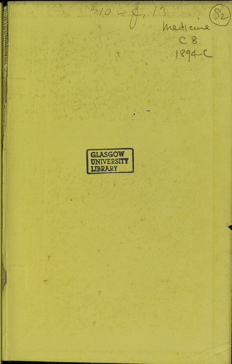 GLASGOW UNIVERSITY UBRARY