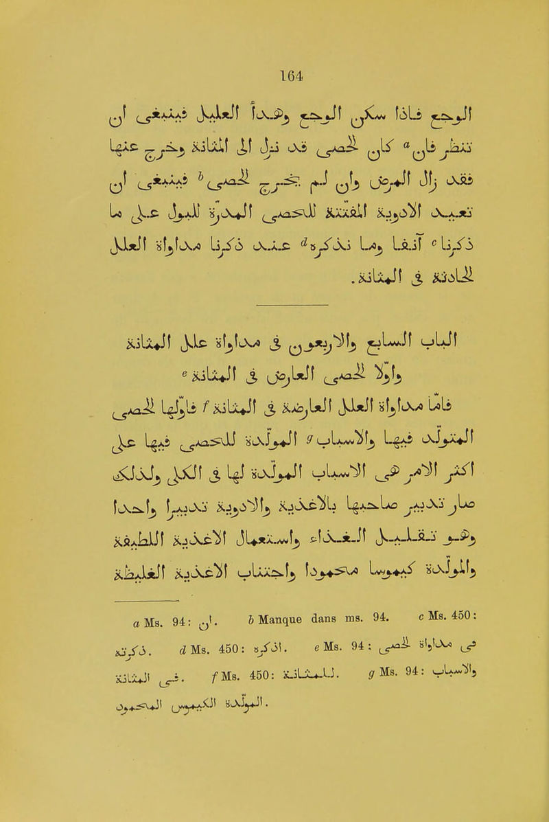 [ln..^^^ Jt^-?^^ t^^^ ^'^'^ ^f^J^^ Lo ^.C Jj-Jjil SjOs^I ^Aa^U iLXxall ^^J»|ii^f ^jjj^ ^jGI i L^i H^^Ji vU-':^f ^.r^^.^'^^J fj^.:^!^ ^^jy'^l^ KjO^^Lj L^>.:^Ld ^^XS iCflxkiil iisj>ff'^f JUxA-^f^ i^lA-stJI J.-x_Lfl_J ^bxiatil i^jjv.li:^f vL^^^i^-f^ fo^*^^ L^^*?^^ »uXi_>if^ a Ms. 94: . 6 Manque dans ms. 94. c Ms. 450: ^/d. dMs. 450: e Ms. 94: ^ KiliJi /Ms. 450: iCiUU-U. fir Ms. 94: vW-^S