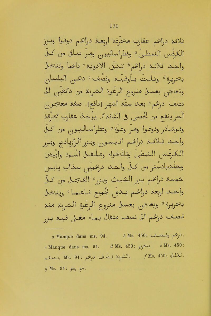 jT^^ !>-^3^ ^-^'j^ K.*^) »^ij^\/> ^j^^^ ^^j^ i^^^ J^5:\;j5 Us^Li ^i(Lj^^S)f ^ '^i^ vX-^l^ ^La«,LuI ^j-^^ ^ v^Aai^ ii._x-5»,L_j Ok-Lj^ ^T^f^^ J.f j^xjiifki ^ ^iJ^AJ! 83.^11 ^^J^^ ^)s^*J i^is^^ LJjlji^ .f ikibd,] ^ (_5^^ CX* ^^-tj^^ jj-^^ ^^^Ir^^ jj^-^ {^y'^^''^^ ^^^j^ lX^I^ (jaxjf^*) ^^vf ^y-S-Lsj a[j.;^iLj^ ^nxAj) (j/^^.\..JI jj^jLj LjI^-vw j^x^^vi uX.£i.f», ^X«wv3Lc\a£*.^ Js.:^^ L^-SiLi ^♦J- ,JvX-J '^-^^Ji o s^^yi ^JJ/-*^ J^^XJ ^ '^j^.j^. jj^ XA.j ^.«/0 pL«*-j JLai^ OlAai J,f 1*^0 v^awvaJ a Manque dans ms. 94. b Ms. 450: v^a-ao-jj . c Manque dans ras. 94. Ms. 450: e Ms. 450: I^R^. Ms. 94: ^S»^o ^-^.j ioyi^il. fMs. 450: (iUiXJ. g Ms. 94: ^^^i y.