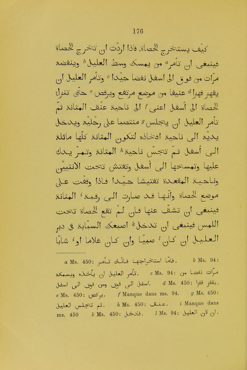 tji-o' ^ U^jrl*) ^^j^ Cy* ^\;^ j^^Tt. CO c lulls' ^iWi si>L:^f ^x:^Li id)tX.j ^-♦.j^ ii.iLUj( ^^>;£!».Li |*.Jl J^ft^J ^Jf ^.C e>.a%) fil-j IcX-x-ii^ L^/jAfiJ 8LN..*jUJf i^^.::^Lij i^iUJf *^.js.s, ^Jf ^Lao 0^.5 L^jf^ 'A^^ a Ms. 450: ii)^.iLs L.^>i^_^^J Liili. 6 Ms. 94: >JU^,^ «Ai>L, ^Li-. cMs. 94: cr ^■'^^ ^'r^ J^l cr5 oy ur^' 3^'- ^ 'i^ i^^'- eMs. 450: (ja^^.. /Manque dans ms. 94. .7 Ms. 450: J.^JL*jl . h Ms. 450: . i Manque dans ms. 450 /<;Ms. 450: J.=>oL-. Z Ms. 94: J.xUSt