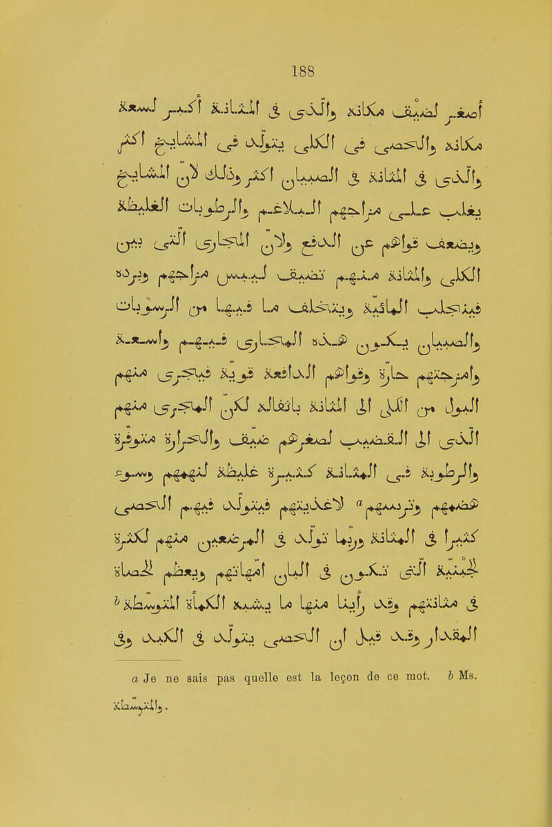 ikft^i ^xS] XiLUf j ^J^Jf3 ^iLJC^ oil^aJ ^.iAof (Jt^^ LS^^ i^J^^^ ^^^^ ^ ^^y> *-A*AaJ3 ^'^J'-^ f^^Ir^ 0^+-;^-^ <waAAaj j^-^J..^ KiLilfj ^ijCJf if if ^o.Jf P».^^aJ i^kxiii xiLi^Jf ^.21 ik^jloji^^ 'A^nM. j+laxj^ j*^jL^f ^jUif i3 L5^-ff df «UjCJf U Uj|, p».^AiLi^ (3 j,^ tXA^f t>.i>>^J ^Aii^if (^f o^i^ ^fj^iijf a Je ne sais pas quelle est la legon do ce mot. b Ms.