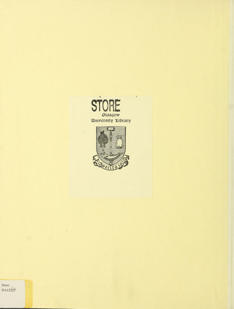 STORE (BlasGow XHniversitp Xlbrarg