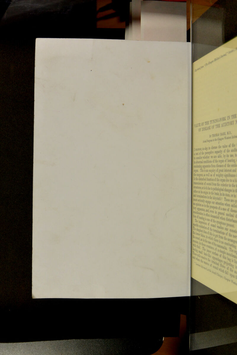 lofoAwlietkweainbk'byiMi^' in akormal conditions fiftlie organ nfli' )P.iiiittiD» apparatus from iJiseaM'S of I: ;,'an. This is an enquiry of gi^eat interest and lesurgeon.aswellasof weighty sigir ■ Is tie disturbed function of the orirandiic ui;, trausniission of sound from the h In ' . • • ;|™;js,orisitduetopatholo?ic; inthehrainjn,; mi jvnntii? 'f|)(, flVi ^^^^ sound ; r''>i S