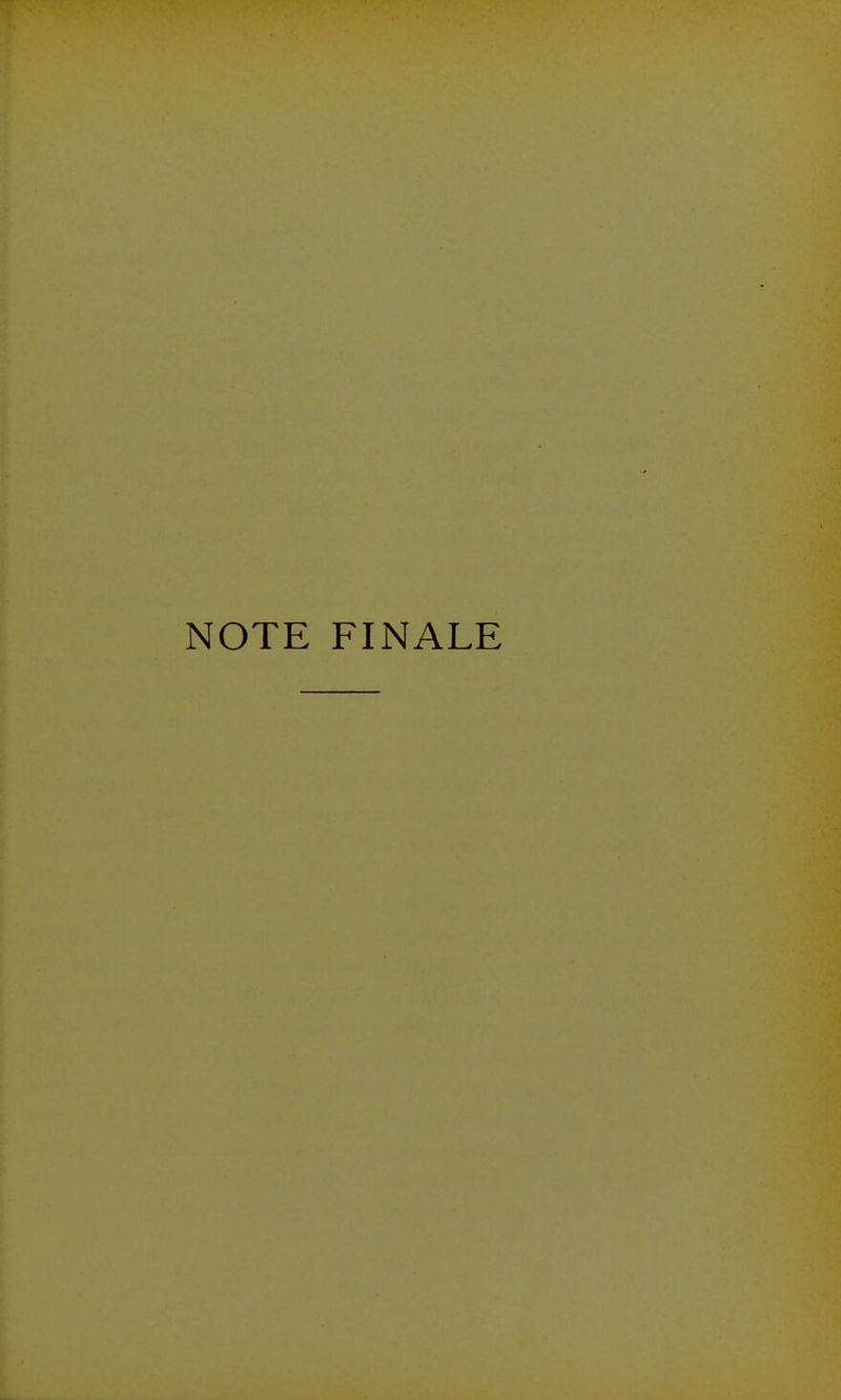 NOTE FINALE
