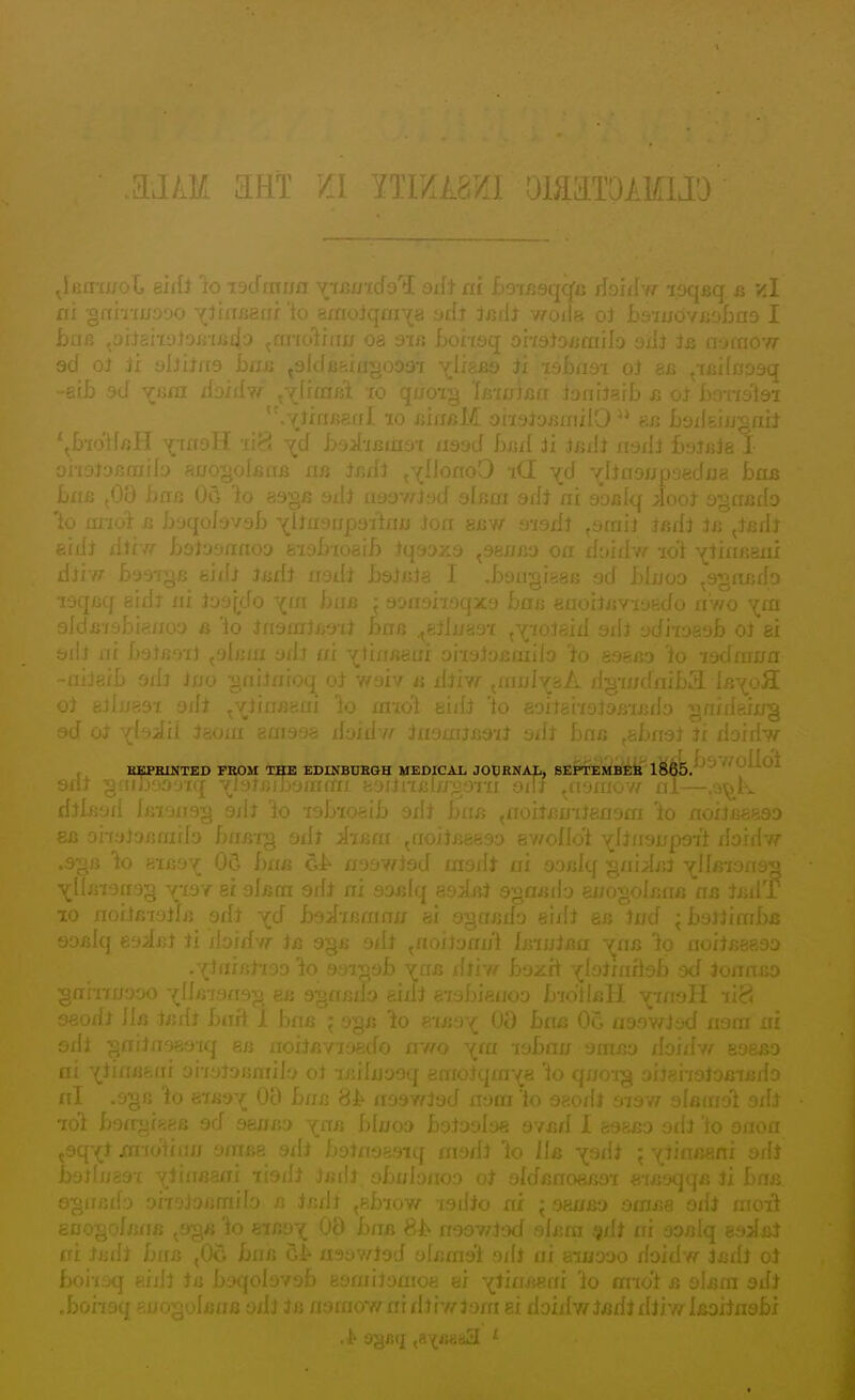 inth ) iG 3ndl uodi hi) BKPRINTED FROM THE EDINBUBGH MEDICAL JOBRNAX, SEPTEMBER 1865. /nn;j at onniul ;irrfhfi UlUlt