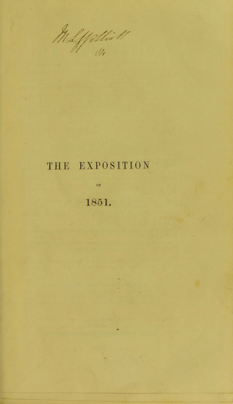 THE EXPOSITION OP 1861.