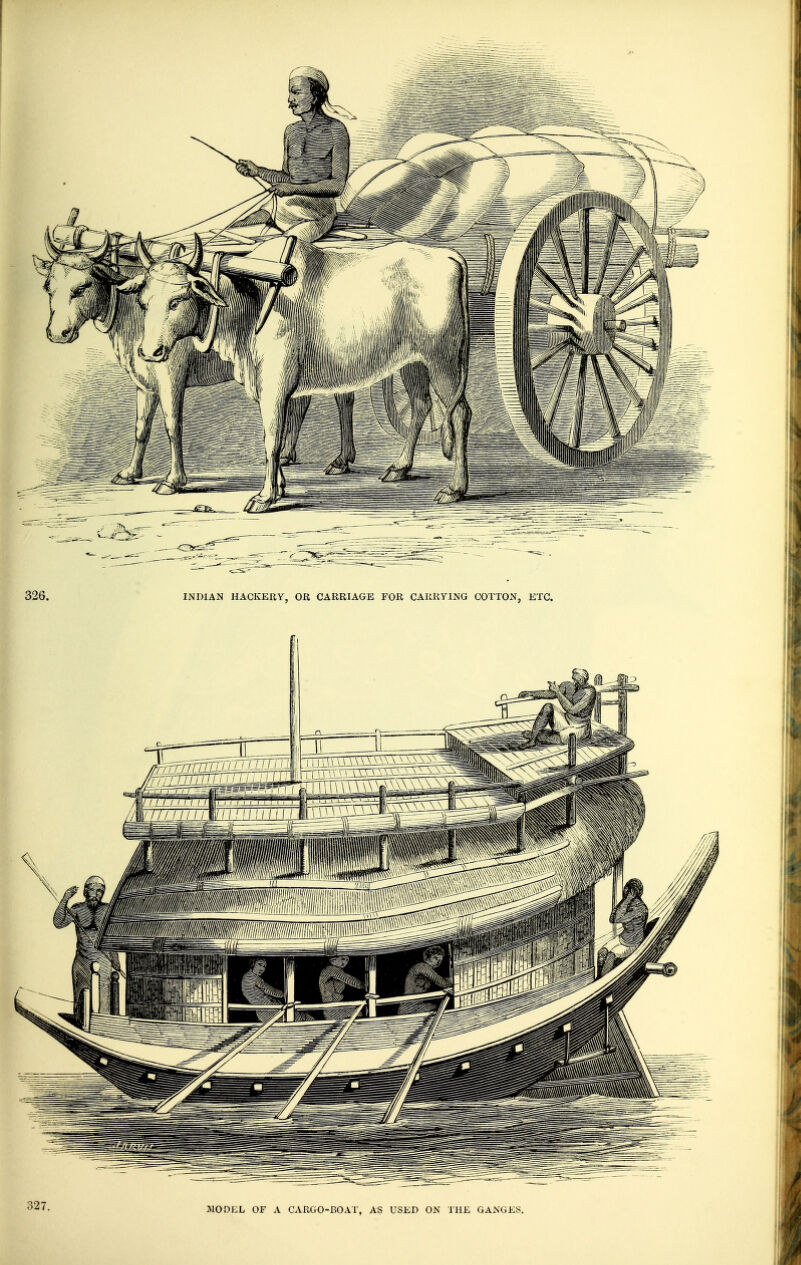 MODEL OF A CARGO-BOAT, AS USED ON I'HE GANGES.