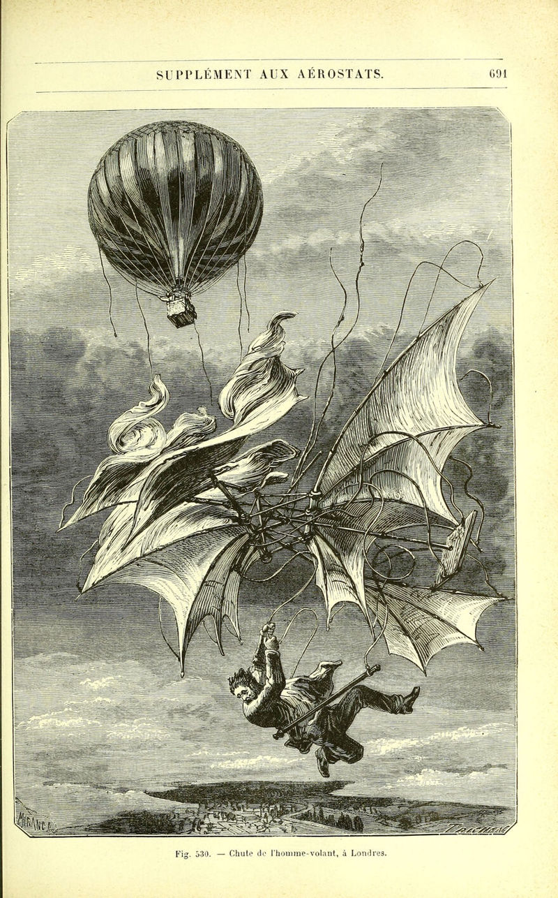 Fig. 530. — Chute de l'houune-volant, à Londres.