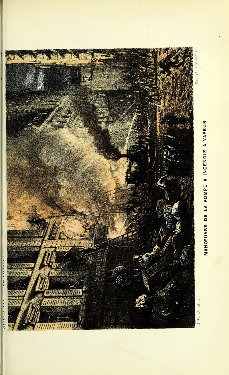 MANOEUVRE DE LA POMPE A INCENDIE A VAPEUR