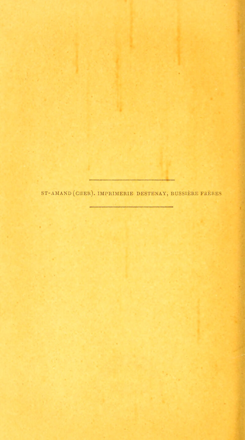 ST-AMAND (cher). IMPRIMERIE DESTENAY, BUSSIÈRE FRÈIIES